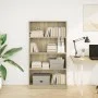 Estantería de madera de ingeniería roble Sonoma 80x24x143 cm de , Librerías y estanterías - Ref: Foro24-857846, Precio: 57,26...
