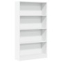 Estantería de madera de ingeniería blanca 80x24x143 cm de , Librerías y estanterías - Ref: Foro24-857844, Precio: 59,28 €, De...