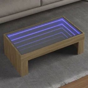 Mesa de centro con Infinity LED roble Sonoma 90x50x30 cm de , Mesas de centro - Ref: Foro24-847618, Precio: 90,87 €, Descuent...