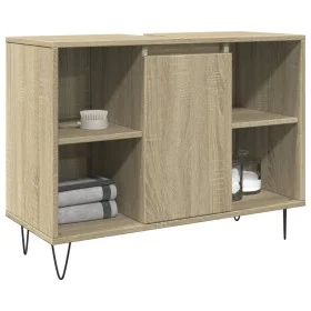 Mueble de baño madera de ingeniería roble Sonoma 80x33x60 cm de , Muebles de baño - Ref: Foro24-849680, Precio: 62,82 €, Desc...