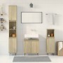 Set de muebles de baño 3 pzas madera contrachapada roble Sonoma de , Muebles de baño - Ref: Foro24-3307674, Precio: 173,37 €,...
