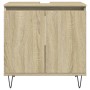 Set de muebles de baño 3 pzas madera contrachapada roble Sonoma de , Muebles de baño - Ref: Foro24-3307674, Precio: 173,37 €,...