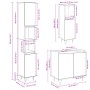 Set de muebles de baño 3 pzas madera contrachapada roble Sonoma de , Muebles de baño - Ref: Foro24-3307674, Precio: 173,37 €,...