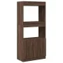 Aparador de madera de ingeniería marrón roble 63x33x140 cm de , Librerías y estanterías - Ref: Foro24-855112, Precio: 69,94 €...