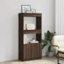 Aparador de madera de ingeniería marrón roble 63x33x140 cm de , Librerías y estanterías - Ref: Foro24-855112, Precio: 69,94 €...