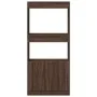 Aparador de madera de ingeniería marrón roble 63x33x140 cm de , Librerías y estanterías - Ref: Foro24-855112, Precio: 69,94 €...
