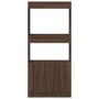 Aparador de madera de ingeniería marrón roble 63x33x140 cm de , Librerías y estanterías - Ref: Foro24-855112, Precio: 71,40 €...