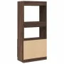 Aparador de madera de ingeniería marrón roble 63x33x140 cm de , Librerías y estanterías - Ref: Foro24-855112, Precio: 69,94 €...