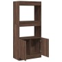 Aparador de madera de ingeniería marrón roble 63x33x140 cm de , Librerías y estanterías - Ref: Foro24-855112, Precio: 71,40 €...