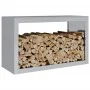 Leñero acero galvanizado 100x40x60 cm de , Bolsas y soportes de leña - Ref: Foro24-850987, Precio: 94,69 €, Descuento: %