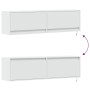 Mueble de TV de pared con luces LED blanco 140x31x38 cm de , Muebles TV - Ref: Foro24-852369, Precio: 97,04 €, Descuento: %