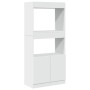 Aparador de madera de ingeniería blanco 63x33x140 cm de , Librerías y estanterías - Ref: Foro24-855106, Precio: 77,90 €, Desc...