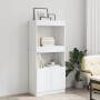 Aparador de madera de ingeniería blanco 63x33x140 cm de , Librerías y estanterías - Ref: Foro24-855106, Precio: 77,90 €, Desc...