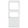 Aparador de madera de ingeniería blanco 63x33x140 cm de , Librerías y estanterías - Ref: Foro24-855106, Precio: 77,90 €, Desc...