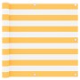 Toldo para balcón tela oxford blanco y amarillo 90x400 cm de vidaXL, Sombrillas - Ref: Foro24-134905, Precio: 26,17 €, Descue...