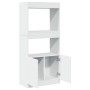 Aparador de madera de ingeniería blanco 63x33x140 cm de , Librerías y estanterías - Ref: Foro24-855106, Precio: 77,90 €, Desc...