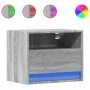 Wall-mounted bedside tables with LED lights, 2 units in Sonoma grey. by , Nightstands - Ref: Foro24-852072, Price: 59,65 €, D...