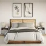 Wall-mounted bedside tables with LED lights, 2 units in Sonoma grey. by , Nightstands - Ref: Foro24-852072, Price: 59,65 €, D...