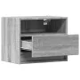 Wall-mounted bedside tables with LED lights, 2 units in Sonoma grey. by , Nightstands - Ref: Foro24-852072, Price: 59,65 €, D...