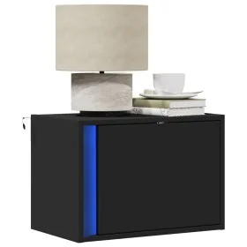 Mesita de noche de pared con luces LED negro de , Mesitas de noche - Ref: Foro24-852091, Precio: 36,51 €, Descuento: %