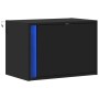 Mesita de noche de pared con luces LED negro de , Mesitas de noche - Ref: Foro24-852091, Precio: 36,95 €, Descuento: %