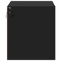 Mesita de noche de pared con luces LED negro de , Mesitas de noche - Ref: Foro24-852091, Precio: 36,95 €, Descuento: %