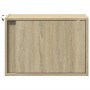 Mesita de noche de pared con luces LED roble Sonoma de , Mesitas de noche - Ref: Foro24-852093, Precio: 35,90 €, Descuento: %