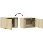 Mesita de noche de pared con luces LED roble Sonoma de , Mesitas de noche - Ref: Foro24-852093, Precio: 35,90 €, Descuento: %