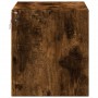 Mesitas de noche de pared con luces LED 2 uds roble ahumado de , Mesitas de noche - Ref: Foro24-852098, Precio: 60,58 €, Desc...