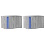 Mesitas de noche de pared con luces LED 2 unidades gris Sonoma de , Mesitas de noche - Ref: Foro24-852100, Precio: 62,51 €, D...