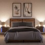 Mesitas de noche de pared con luces LED 2 unidades roble marrón de , Mesitas de noche - Ref: Foro24-852102, Precio: 62,51 €, ...