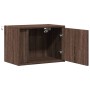 Mesitas de noche de pared con luces LED 2 unidades roble marrón de , Mesitas de noche - Ref: Foro24-852102, Precio: 62,51 €, ...