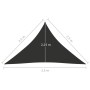 Toldo vela triangular tela Oxford gris antracita 2,5x2,5x3,5 m de vidaXL, Sombrillas - Ref: Foro24-135114, Precio: 22,07 €, D...
