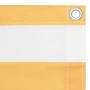 Toldo para balcón tela oxford blanco y amarillo 120x400 cm de vidaXL, Sombrillas - Ref: Foro24-134909, Precio: 30,04 €, Descu...