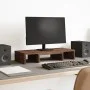 Soporte de pantalla ajustable madera marrón roble 60x24x10,5 cm de , Bases y elevadores para ordenadores - Ref: Foro24-854631...
