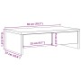 Soporte de monitor cajones madera roble ahumado 50x27x15 cm de , Bases y elevadores para ordenadores - Ref: Foro24-854665, Pr...