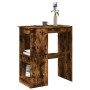 Mesa alta con estantes madera roble ahumado 90x47,5x103,5 cm de , Mesas de cocina y de comedor - Ref: Foro24-854341, Precio: ...
