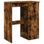 Mesa alta con estantes madera roble ahumado 90x47,5x103,5 cm de , Mesas de cocina y de comedor - Ref: Foro24-854341, Precio: ...