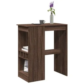 Tall table with brown oak wood shelves 90x47.5x103.5 cm by , Kitchen and dining tables - Ref: Foro24-854343, Price: 72,09 €, ...