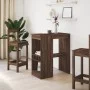 Tall table with brown oak wood shelves 90x47.5x103.5 cm by , Kitchen and dining tables - Ref: Foro24-854343, Price: 72,09 €, ...