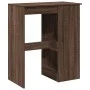 Tall table with brown oak wood shelves 90x47.5x103.5 cm by , Kitchen and dining tables - Ref: Foro24-854343, Price: 72,09 €, ...