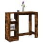 Mesa alta con estante roble ahumado 124x46x103,5 cm de , Mesas de cocina y de comedor - Ref: Foro24-854395, Precio: 103,84 €,...