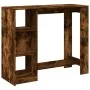 Tall table with smoked oak shelf 124x46x103.5 cm by , Kitchen and dining tables - Ref: Foro24-854395, Price: 101,99 €, Discou...