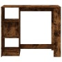 Mesa alta con estante roble ahumado 124x46x103,5 cm de , Mesas de cocina y de comedor - Ref: Foro24-854395, Precio: 103,84 €,...