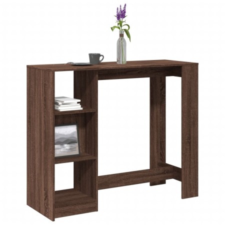 Mesa alta con estante marrón roble 124x46x103,5 cm de , Mesas de cocina y de comedor - Ref: Foro24-854397, Precio: 93,28 €, D...
