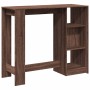 Mesa alta con estante marrón roble 124x46x103,5 cm de , Mesas de cocina y de comedor - Ref: Foro24-854397, Precio: 93,28 €, D...