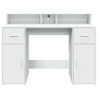 Escritorio con luz LED madera ingeniería blanco 120x55x91 cm de , Escritorios - Ref: Foro24-3309411, Precio: 187,24 €, Descue...
