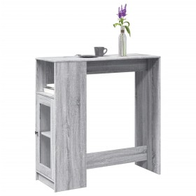 Mesa alta bar con estantes gris Sonoma 101x40x103,5 cm de , Mesas de cocina y de comedor - Ref: Foro24-854369, Precio: 75,20 ...