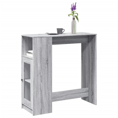 Mesa alta bar con estantes gris Sonoma 101x40x103,5 cm de , Mesas de cocina y de comedor - Ref: Foro24-854369, Precio: 75,20 ...