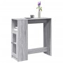 Mesa alta bar con estantes gris Sonoma 101x40x103,5 cm de , Mesas de cocina y de comedor - Ref: Foro24-854369, Precio: 75,20 ...